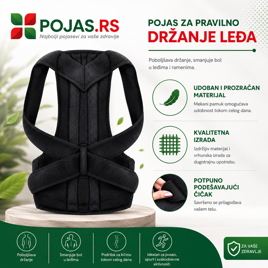 Ortopedski pojas za kičmu - Crni