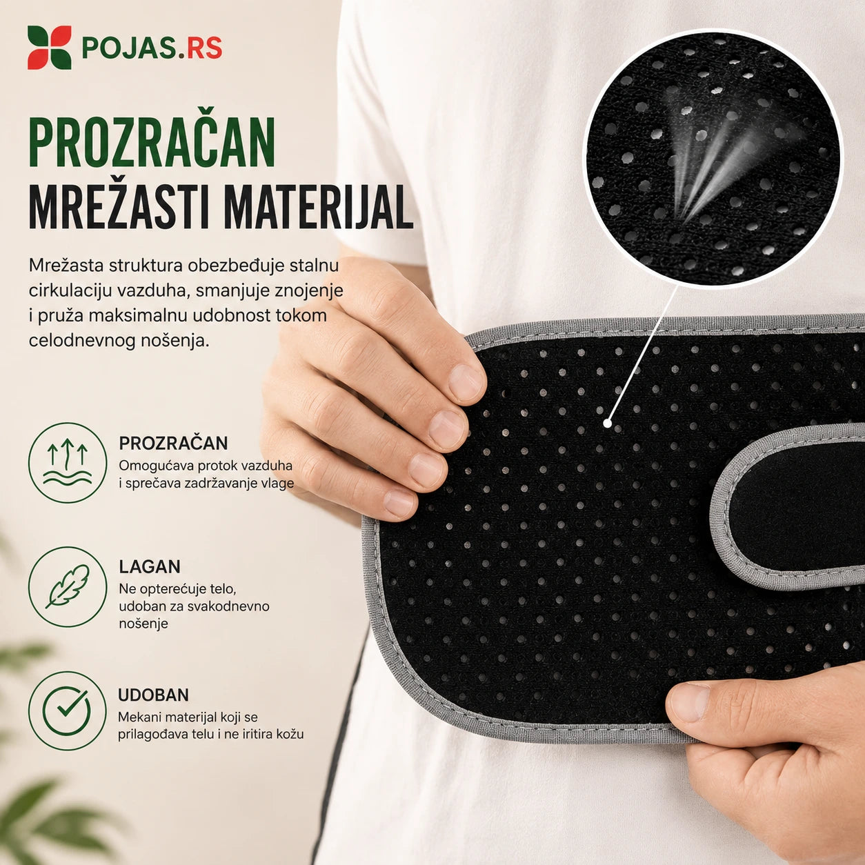 Pojas za Kičmu za Pravilno Držanje - Crni